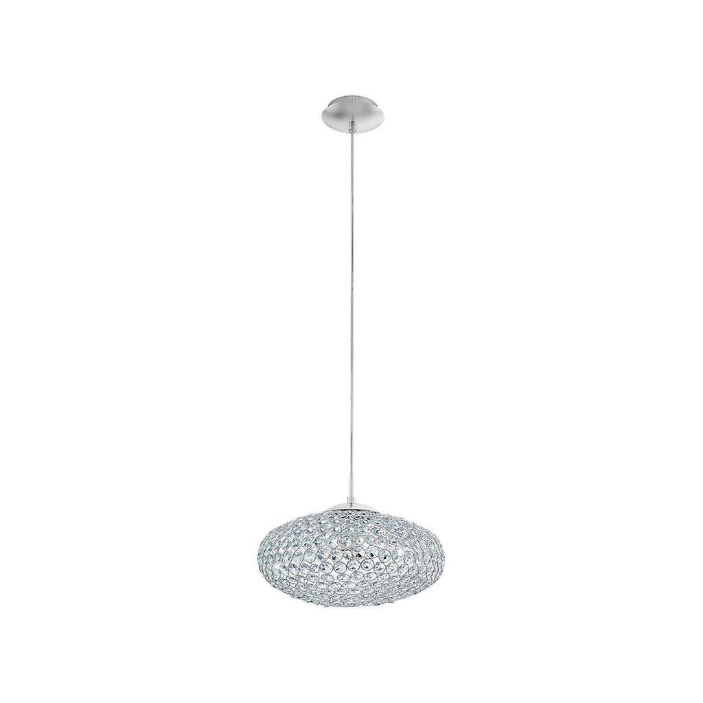 Eglo Lighting Clemente 1 Light Ceiling Pendant Polished Chrome, E27