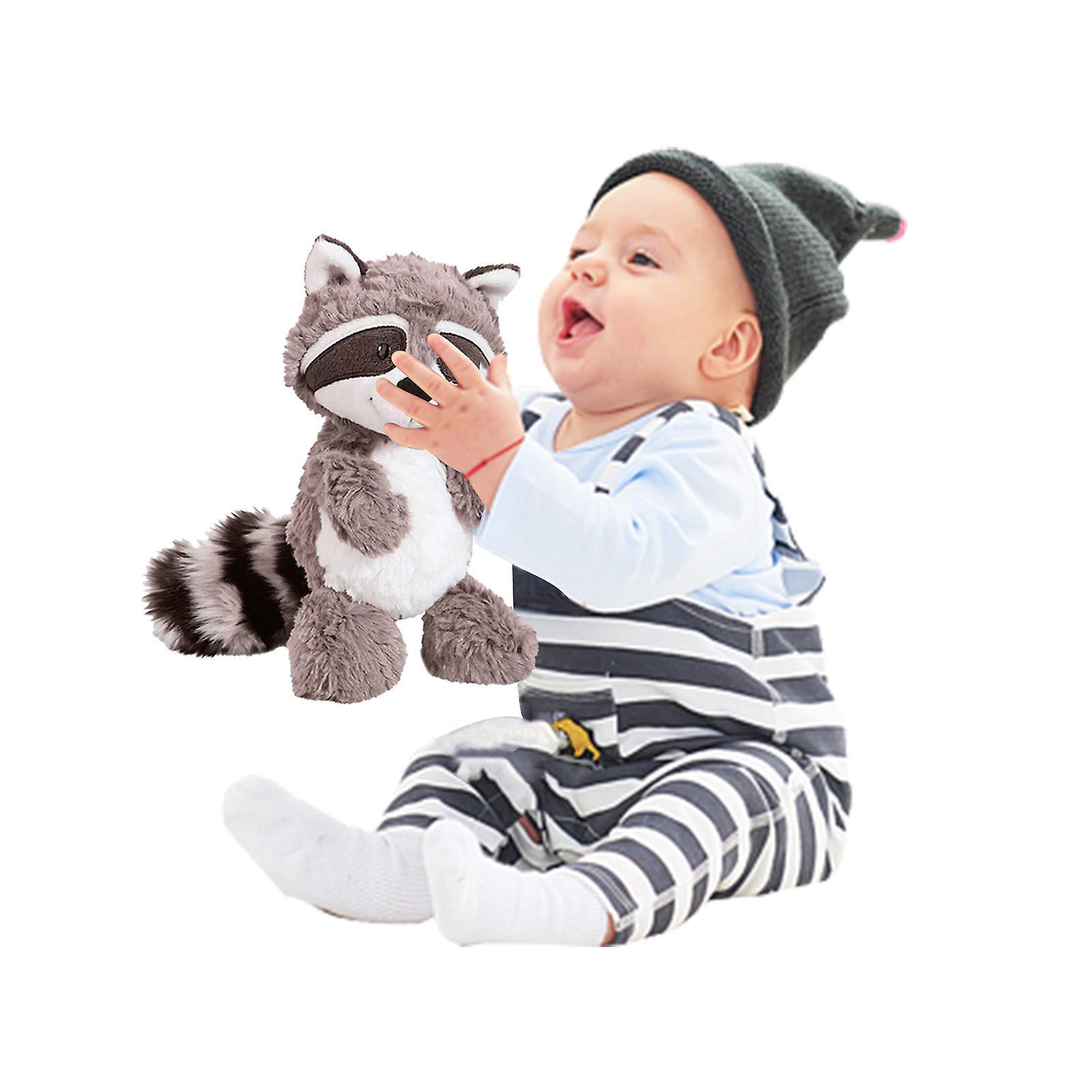 Flye Little Raccoon Stuffed,stuffed Raccoon Plush Toy Soft Plushies Cute Plush Toys, Stuffed Doll Toy Kids Gifts(gray)