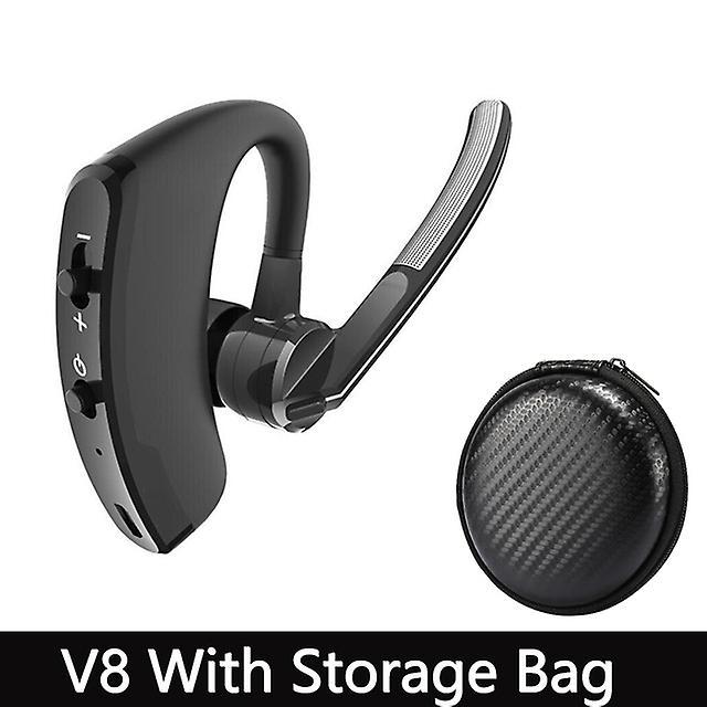 Headphones New V9s V8s Bluetooth Earphone Sport Driver Car Wireless Headphone With Mic Hd Handsfree Calling Stereo Muics Business Headset V8 WIth Bag