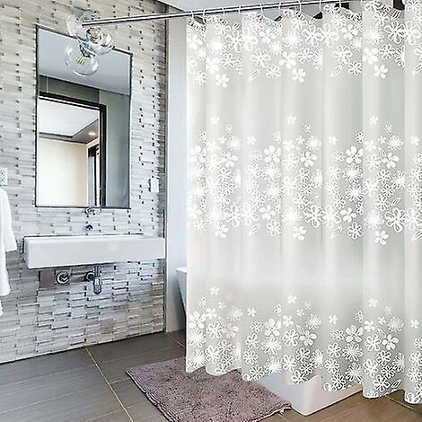 Taiyuan Shower Curtain, 200x200cm Bathroom Curtain Liner with  Hook Rings, Mildew Proof Antibacterial Waterproof Washable, for Bathtub