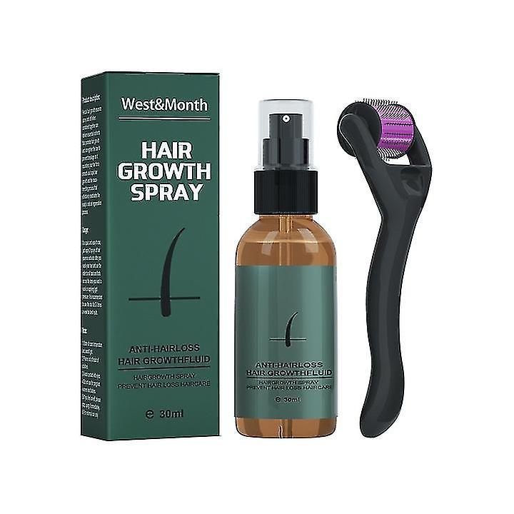 Aswei 30ml Beard Growth Kit, Beard Kit With Beard Roller Beard Growth Serum Spray, Beard Growth