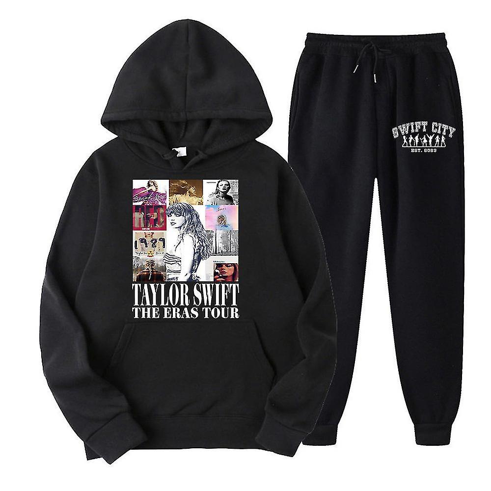 Shinestar Taylor Swift The Eras Tour Hooded Sports Tracksuit Two-piece Outfits Swiftie Long Sleeve Pullover Hoodies Sweatshirt + Sweatpants Trouser...