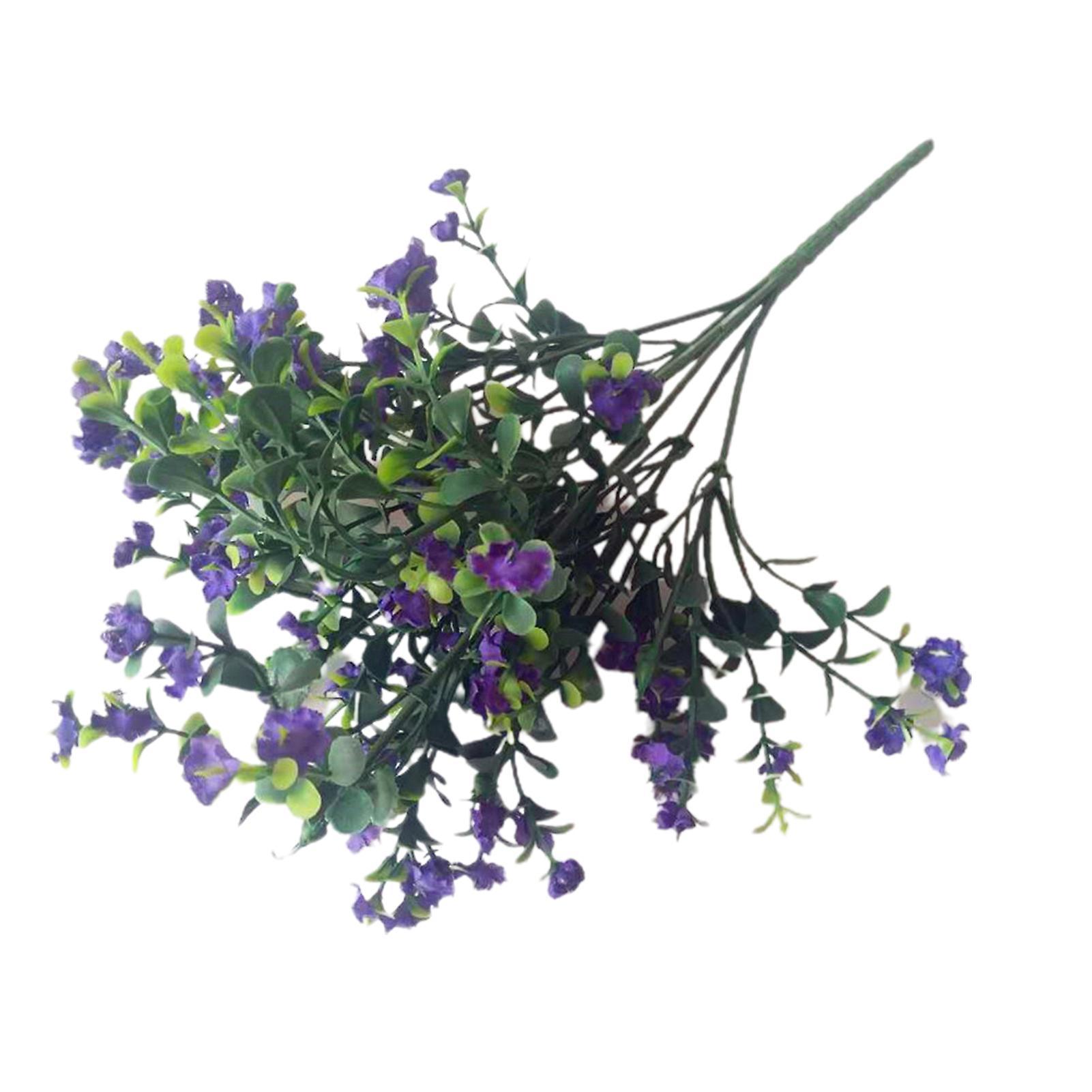 Wilitto 1 Bouquet 7 Branches Artificial Fake Gypsophila Flower Room Purple