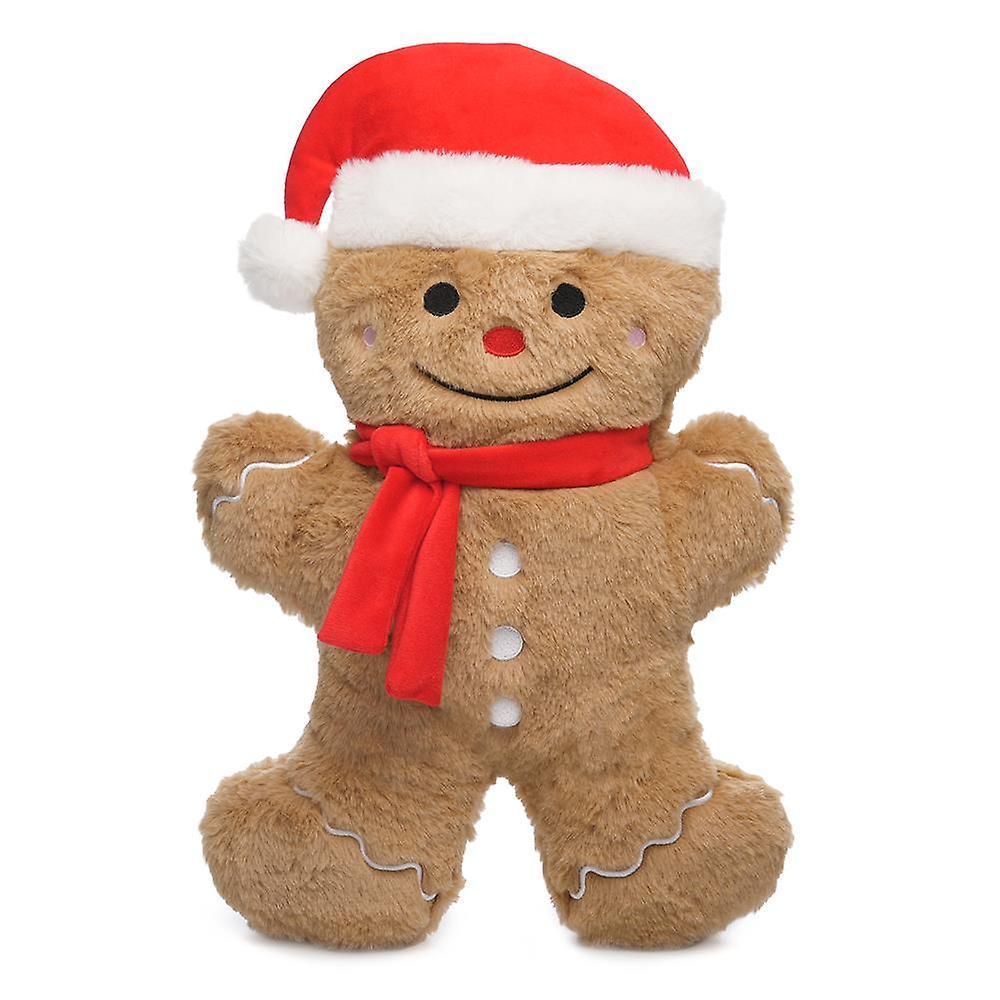 A2Z 4 Kids A2Z Hot Water Bottle 750ML Cosy Plush 3D Animal Fleece Cover Hot Water Bottle Gingerbread One Size