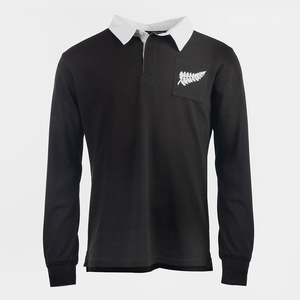 White Gold Rugby KooGa New Zealand Vintage Shirt Black/White L