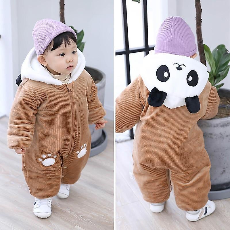 Slowmoose Baby / Cartoon Bear Jumpsuit, Cute Winter Clothing brown-350853 Newborn