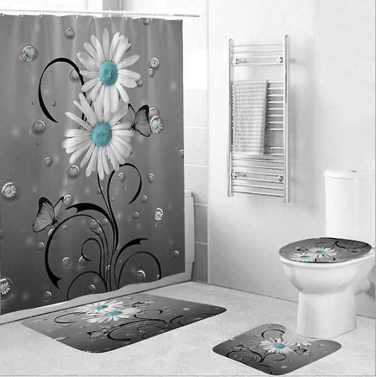 Yesfit Simple Style Printed Waterproof Polyester Bathroom Shower Curtain color4 180*200CM