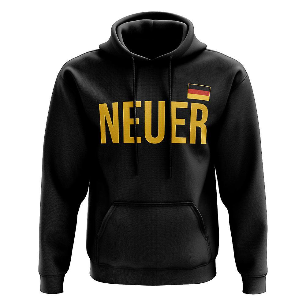 UKSoccerShop Manuel Neuer Germany name hoody (black) Medium (38-40 inch)