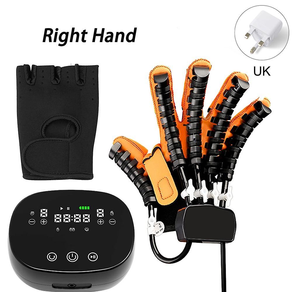 Loerss Massage Robot Gloves Stroke Hemiplegia Rehabilitation Auxiliary Training Equipment Finger Glove Support Hand Function Recovery Orange Right ...