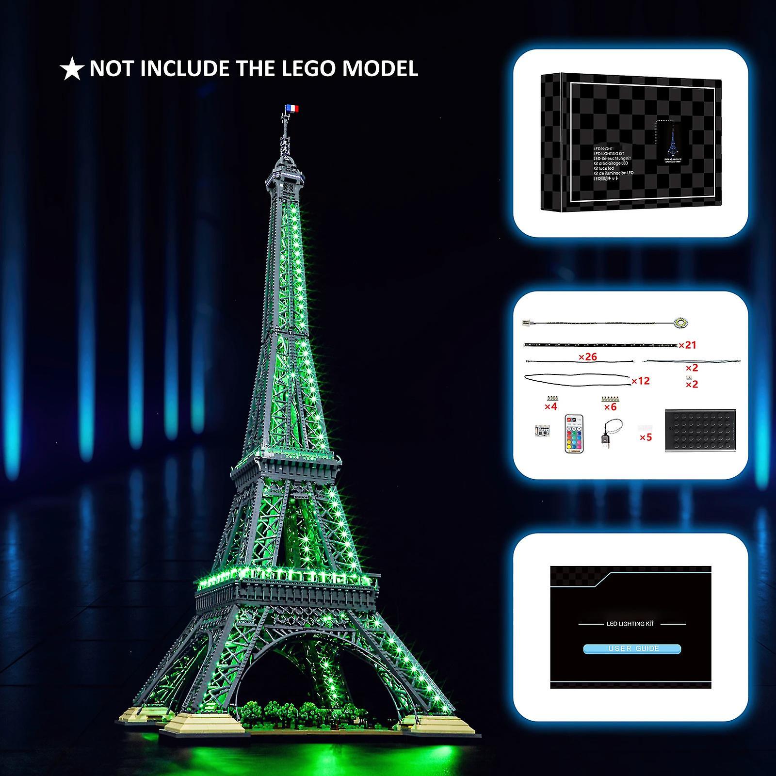 Jelivey Led Light Kit For 10307 Eiffel Tower Building Blocks Set Bricks Toys For Children(not Include The Model) Rc Version Only LED Light Set