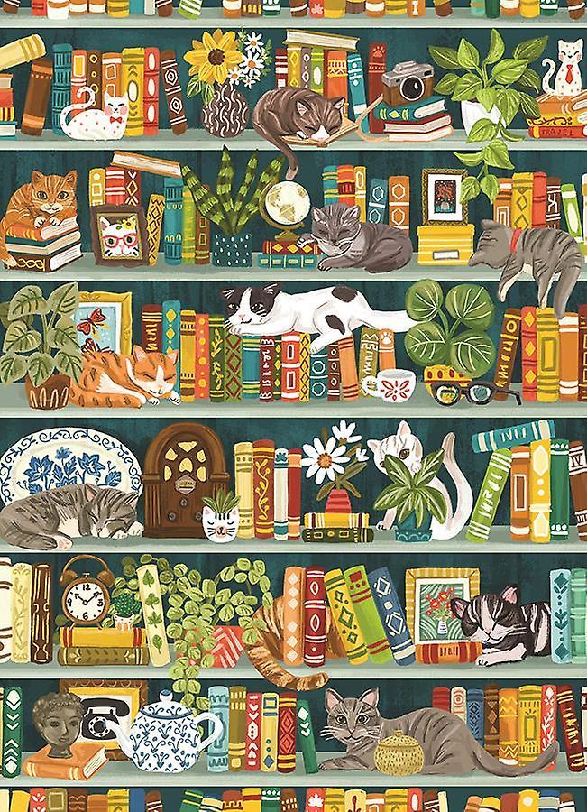 The Purrfect Bookshelf Jigsaw Puzzle 1000 Pieces