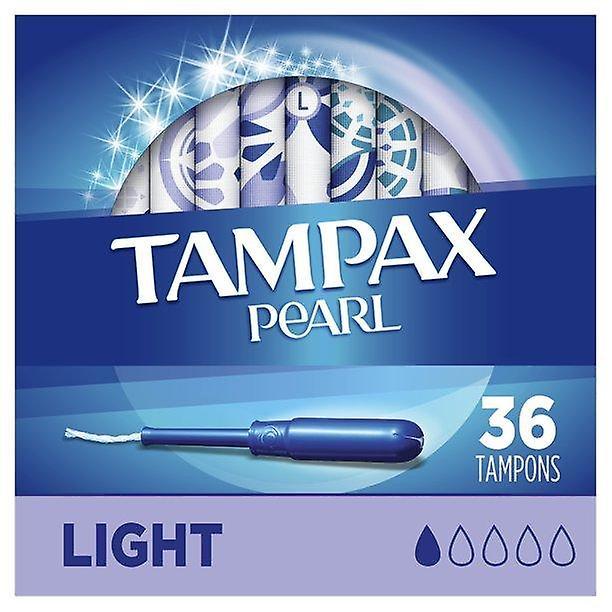 Tampax Pearl Light Absorbency Plastic Tampons, Unscented, 36 Ct