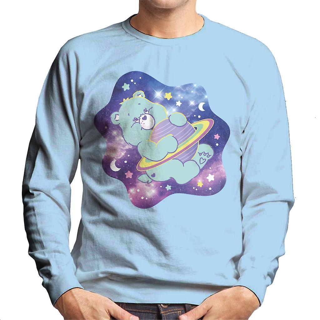 Care Bears Bedtime Bear Dreaming Of Space Men's Sweatshirt Sky Blue XX-Large