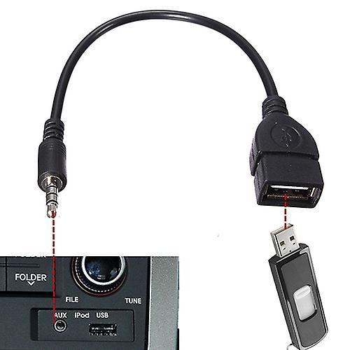 Naievear 3.5mm Male Audio Aux-in-jack To Usb 2.0 Type A Female Otg Converter Cable