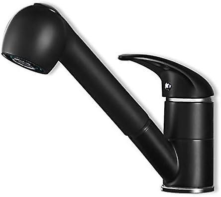 Ln-extendable Kitchen Mixer Tap With 2 Shaped Water Outlets Black Chrome 360 Rotation Hot And Cold Water Single Handle Kitchen Mixer Tap