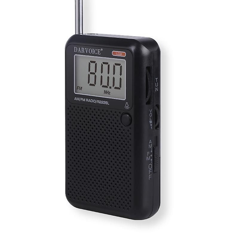 Radios Am/fm Portable Radio With Best Reception And Longest Transistor. Powered By 2 Aaa Batteries, With Mono Headphone Jack Black