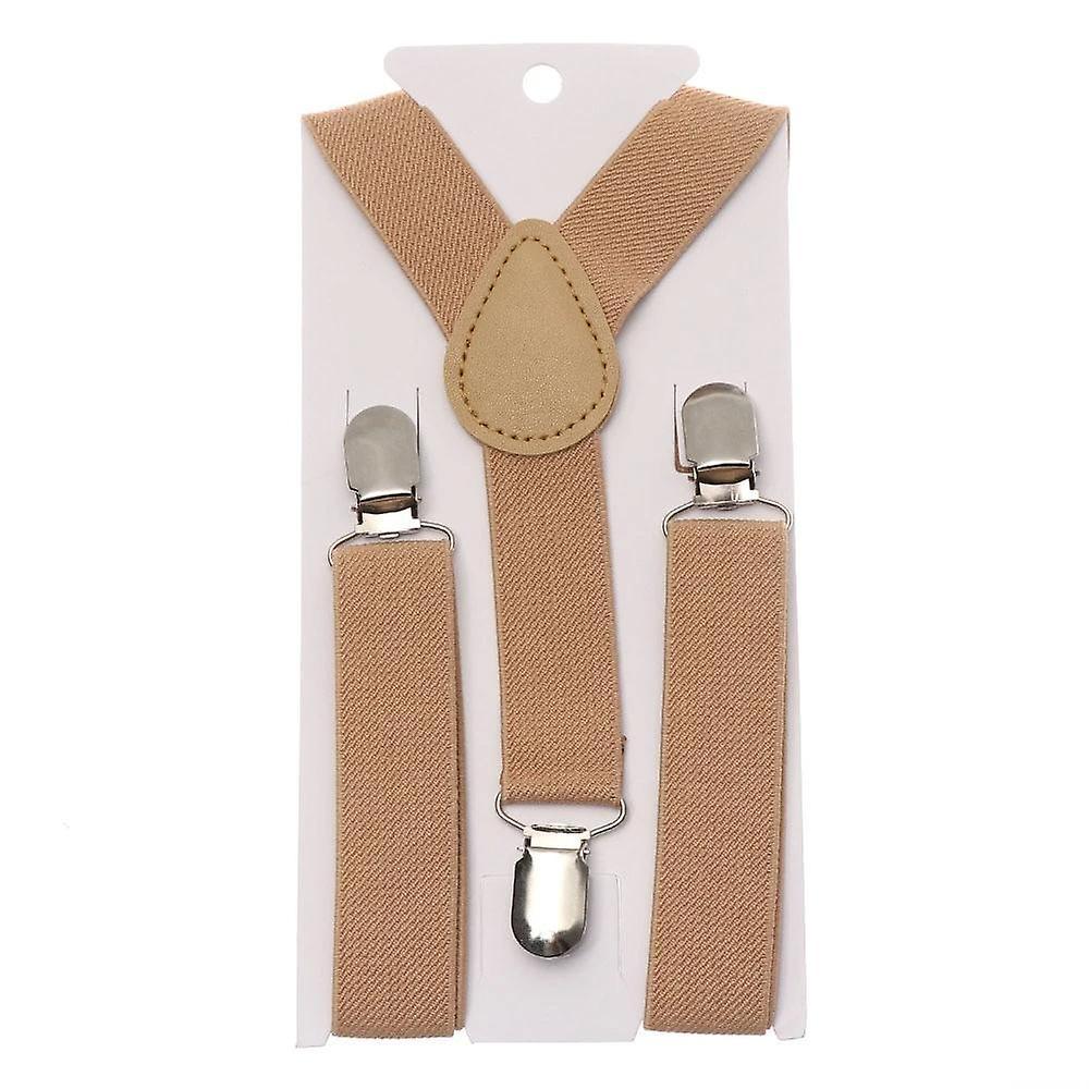 Slowmoose Adjustable Elastic Suspenders And Bow Tie type 2-khaki