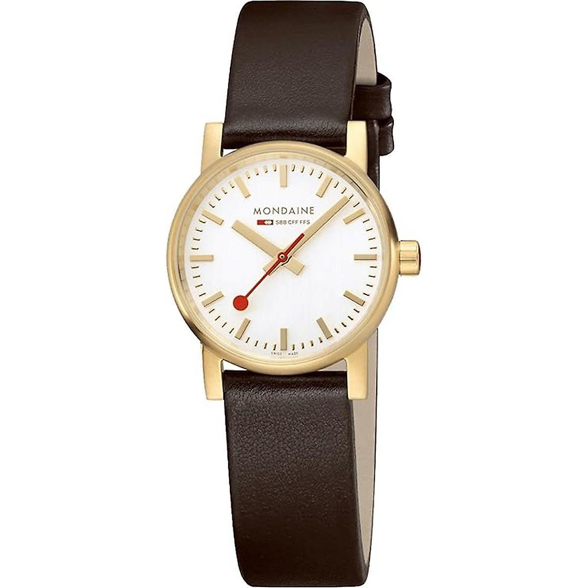 Mondaine Women's Watch Wristwatch 30 mm MSE.30112.LGV evo2 Leather Gold