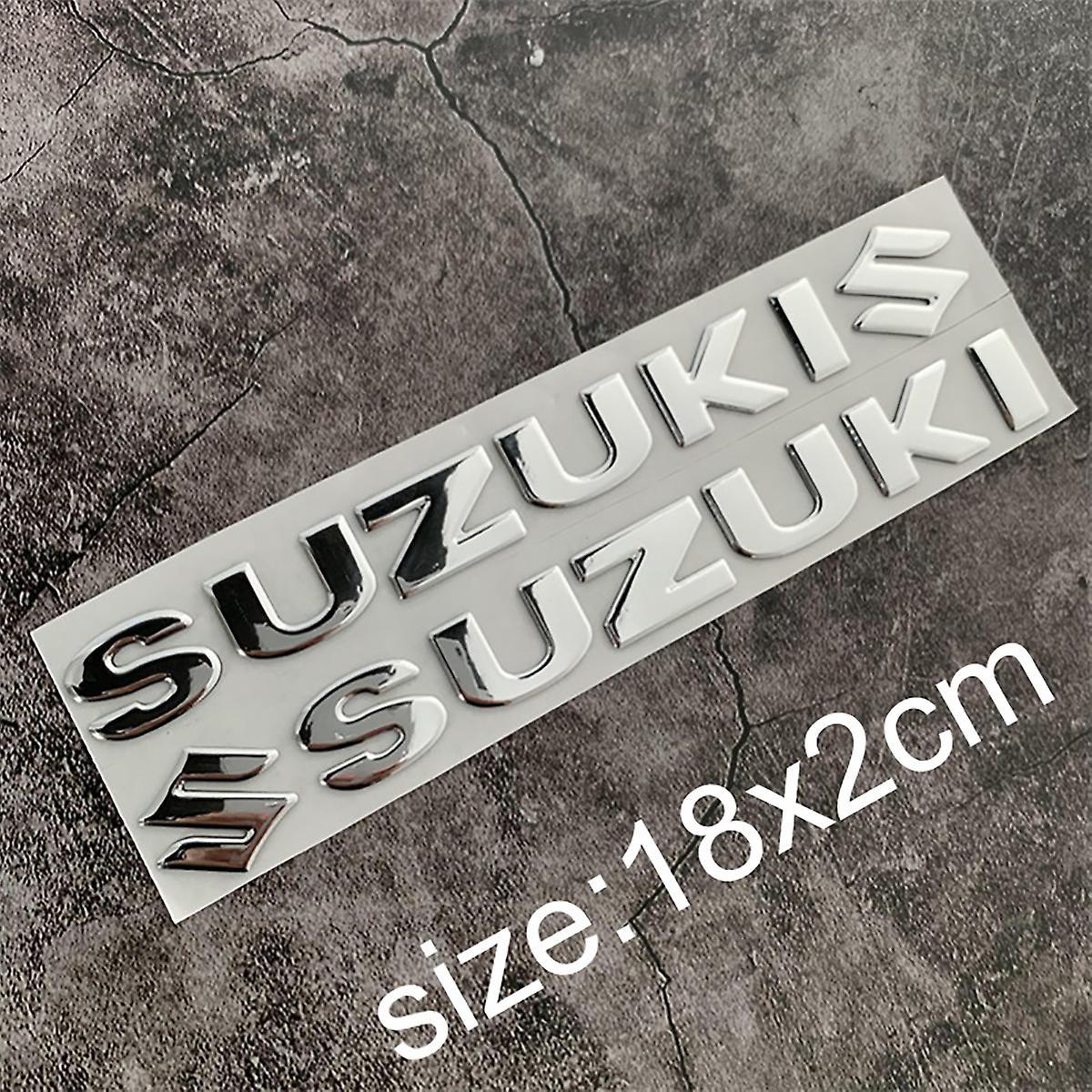 Redkid For Suzuki 3d Logo Sticker Car Decal Tank Emblem Silver Gold Badge Silver big