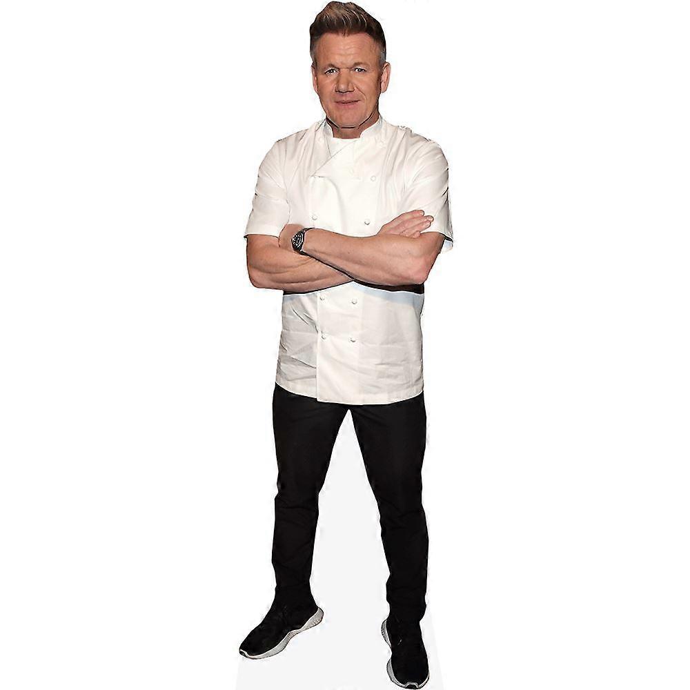 Celebrity Cutouts Gordon Ramsay (White Jacket) Cardboard Cutout (lifesize OR mini size). Standee. Stand Up. Life Size Cutout