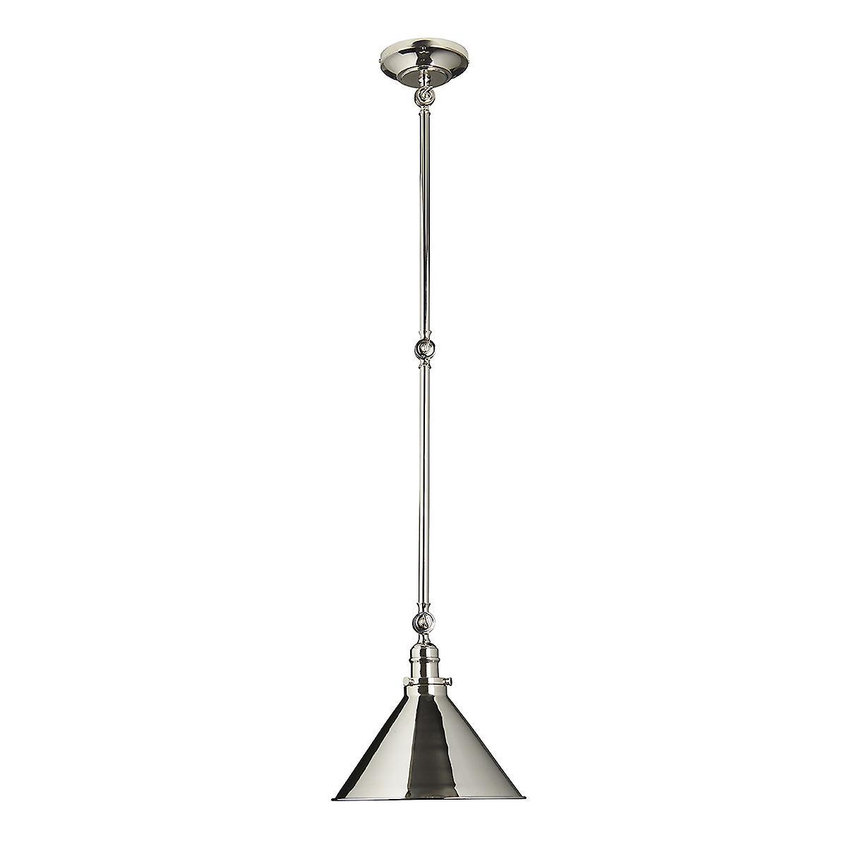 Provence 1 Light Indoor Wall Ceiling Light Polished Nickel E27