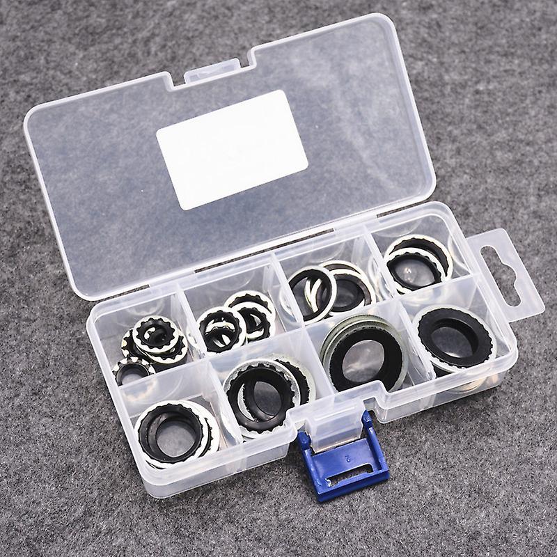 Ajhjn Automotive Air Conditioning System Compressor O-rings Kit Repair Sealing Gasket black