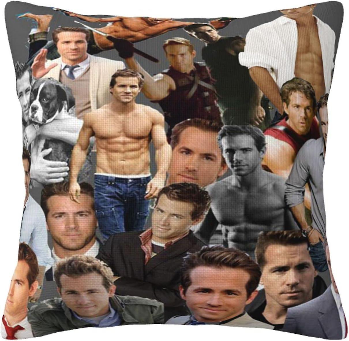 Kerota Ryan Actor Reynolds Linen Decorative Throw Pillow Pillowcases Square Cushion Case Floor Pillowcases, Sofa Cushions, Cushion Covers -[A4759] ...