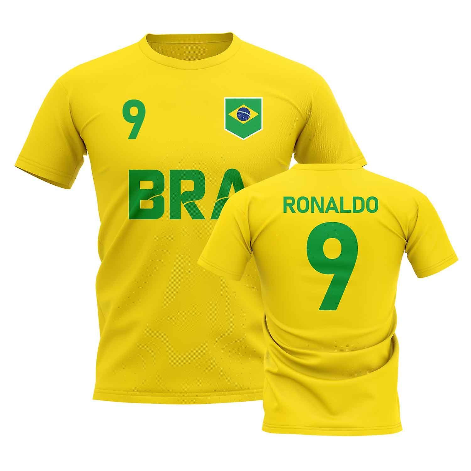 UKSoccerShop Ronaldo Country Code Hero T-Shirt (Yellow) MB (7-8 Years)