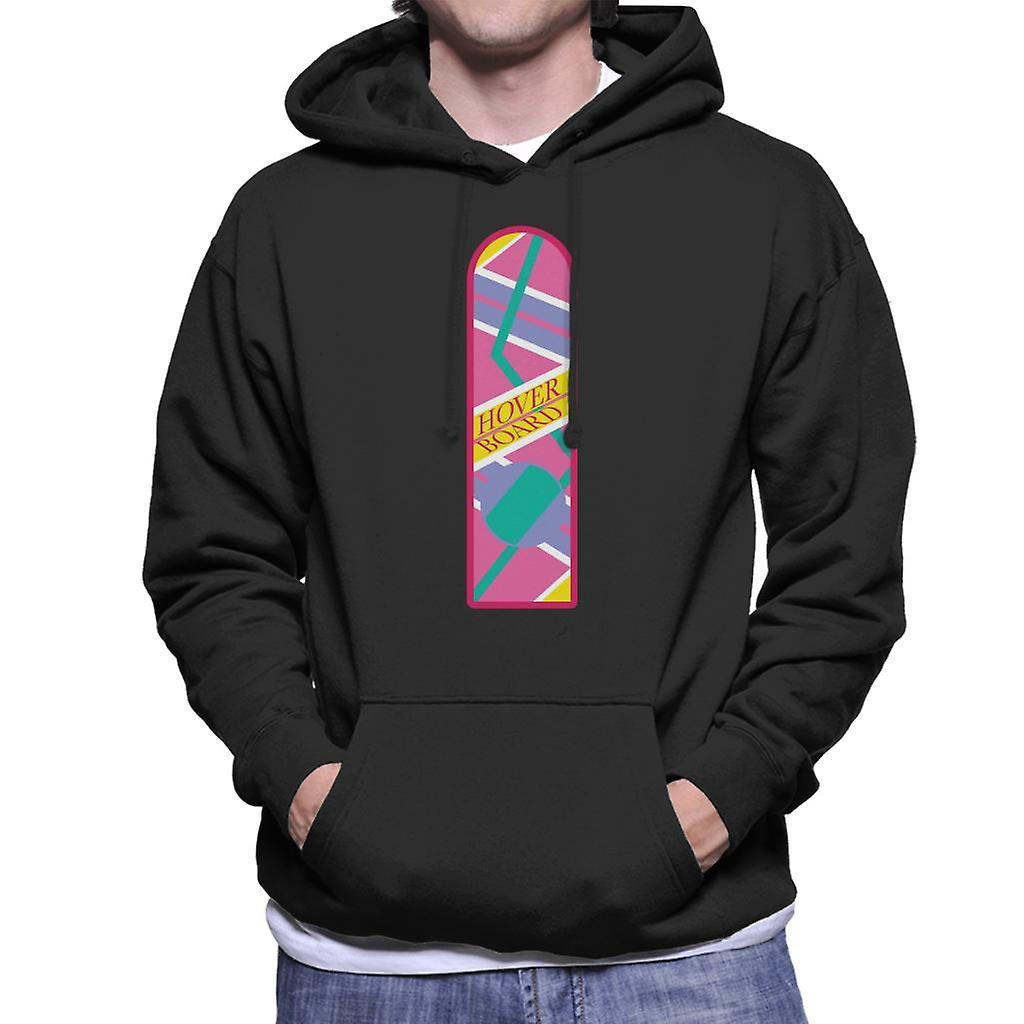 Back to the Future Hoverboard Classic Design Men's Hooded Sweatshirt Black X-Large