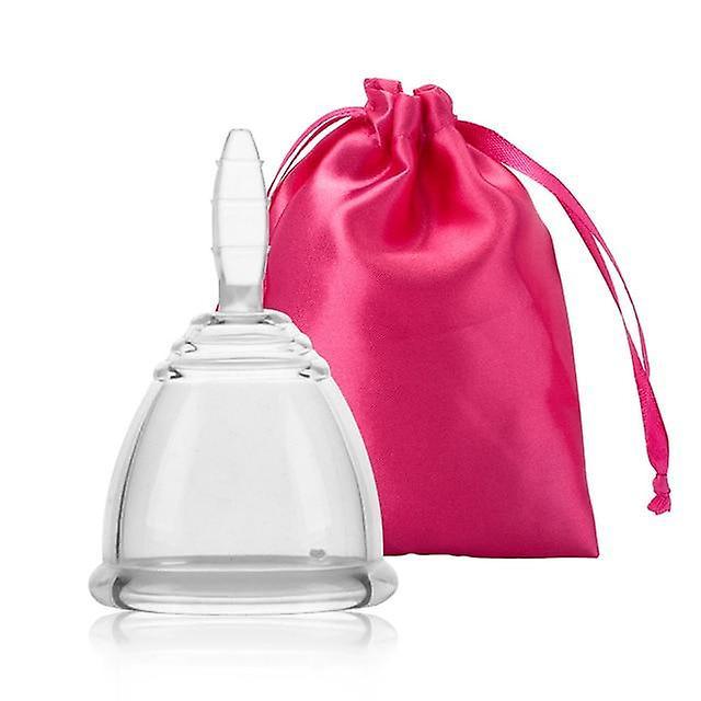 Slowmoose Silicone Menstrual Cup - Feminine Hygiene, Menstrual Period Woman, Cup Copa L size / 1Pc-1colthbag-White