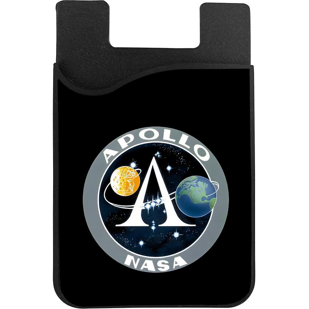 NASA Apollo Program Logo Badge Phone Card Holder Black 5.5cm x 8.5cm