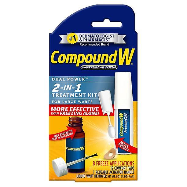 Compound W 2-in-1 Treatment Kit For Large Warts, Freeze Off & Liquid Wart Remover