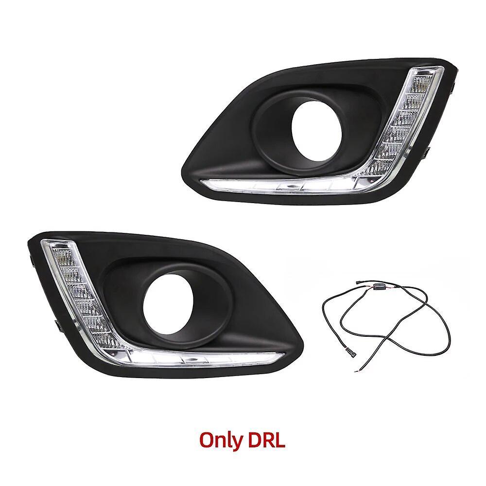 Eccpp 1set Car Daytime Running Light DRL FogLamps Accessories For Suzuki Swift 2014 2015 2016 Fog Light Cover White Daylight Only DRL