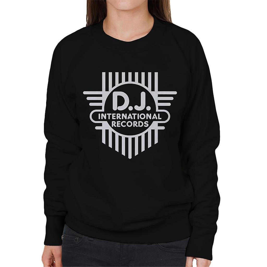 DJ International Classic Cross Logo Women's Sweatshirt Black Medium