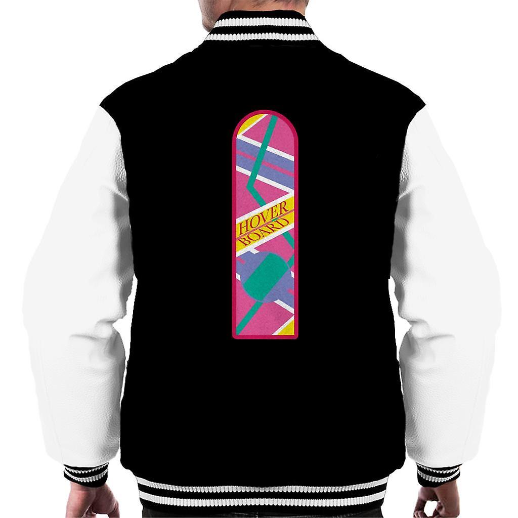 Back to the Future Hoverboard Classic Design Men's Varsity Jacket Black/White XX-Large