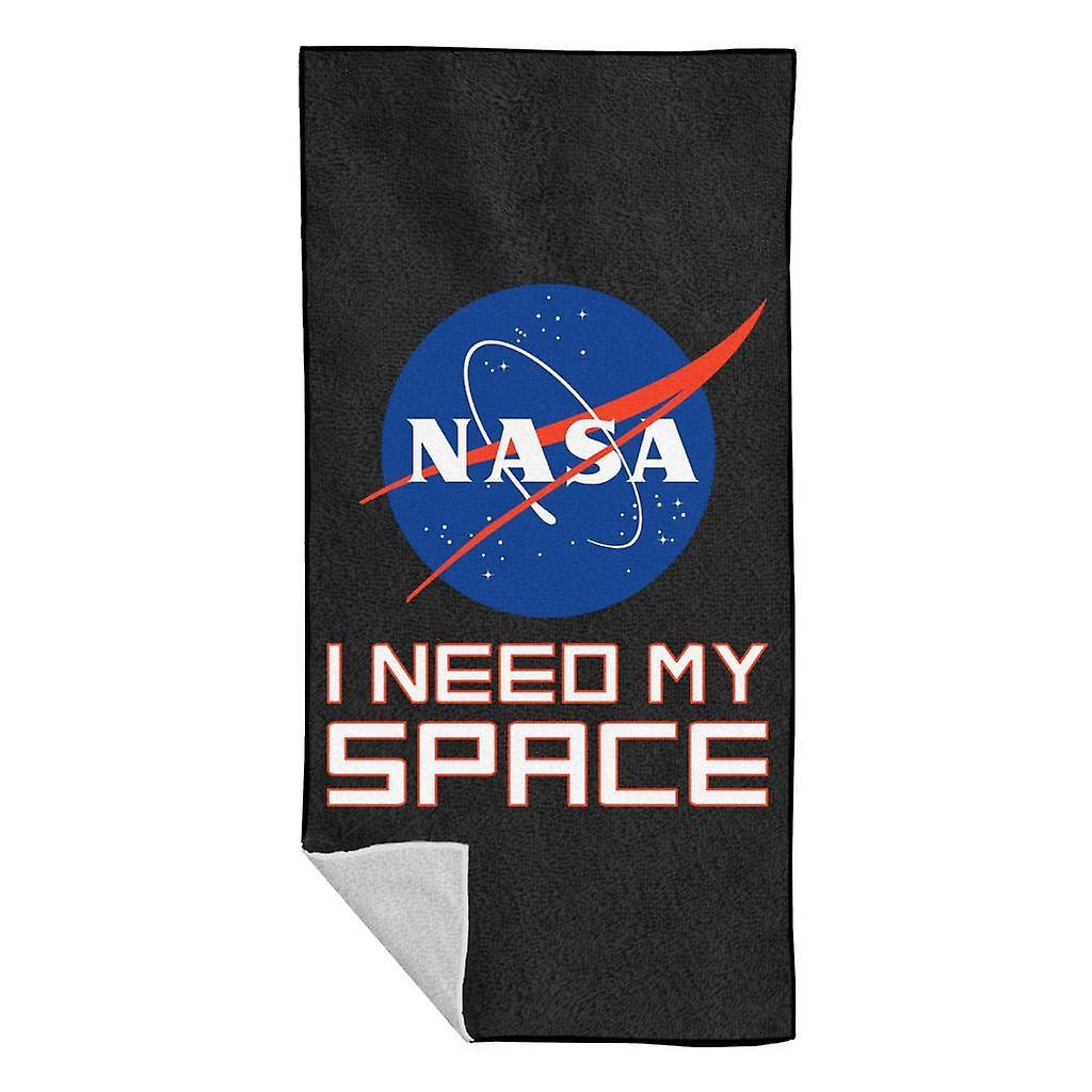 NASA I Need My Space Beach Towel Black 70 x 140cm