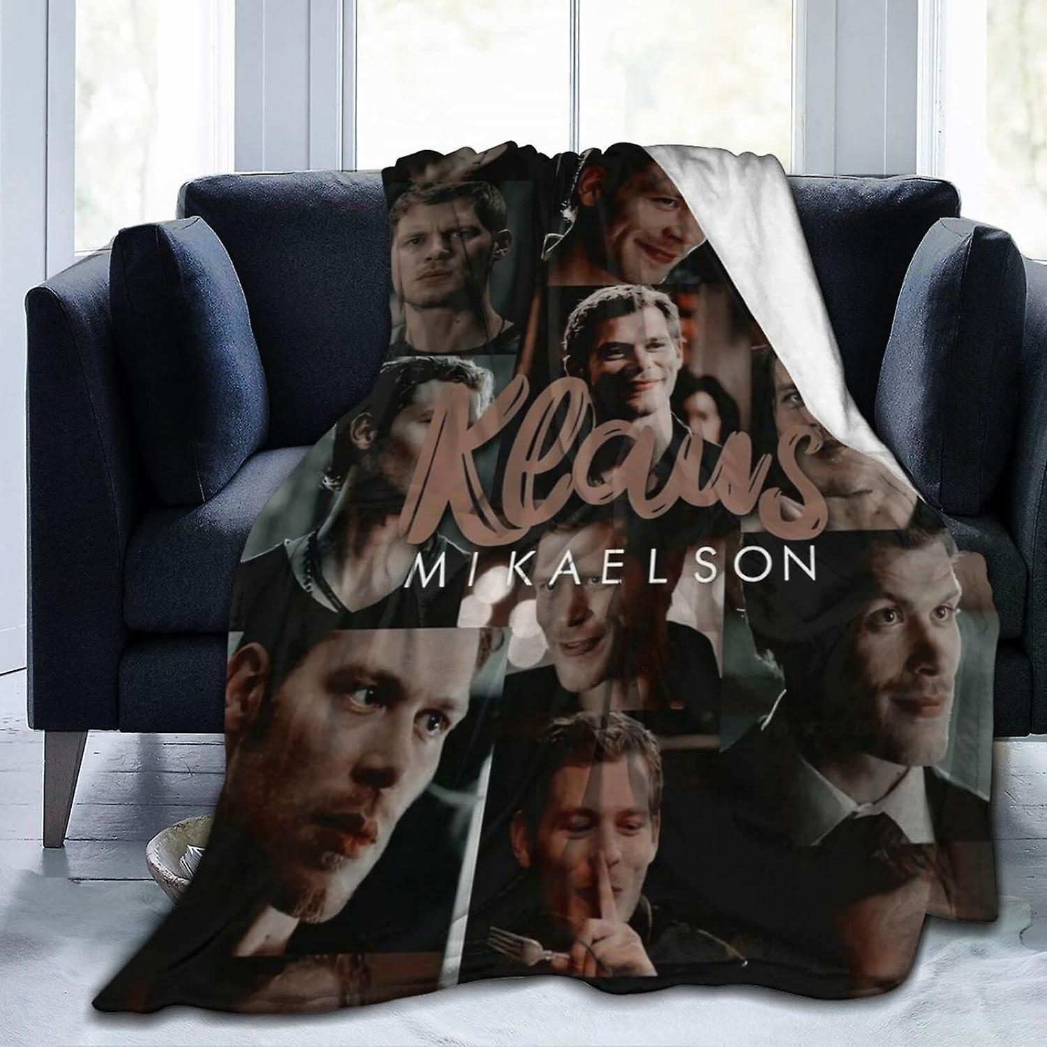 Kerota Klaus Mikaelson Fleece Blanket Throw Blanket Lightweight Super Soft Cozy Luxury Bed Blanket Microfiber ASSDDQ9297 50x40in 125x100cm