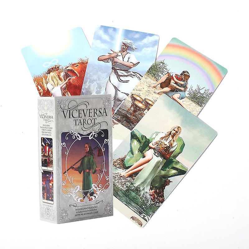 Unbrand 78pcs Vice Versa Tarot Kit Tarot Cards Oracle Deck Family Party Board Game Multicolor 1Box