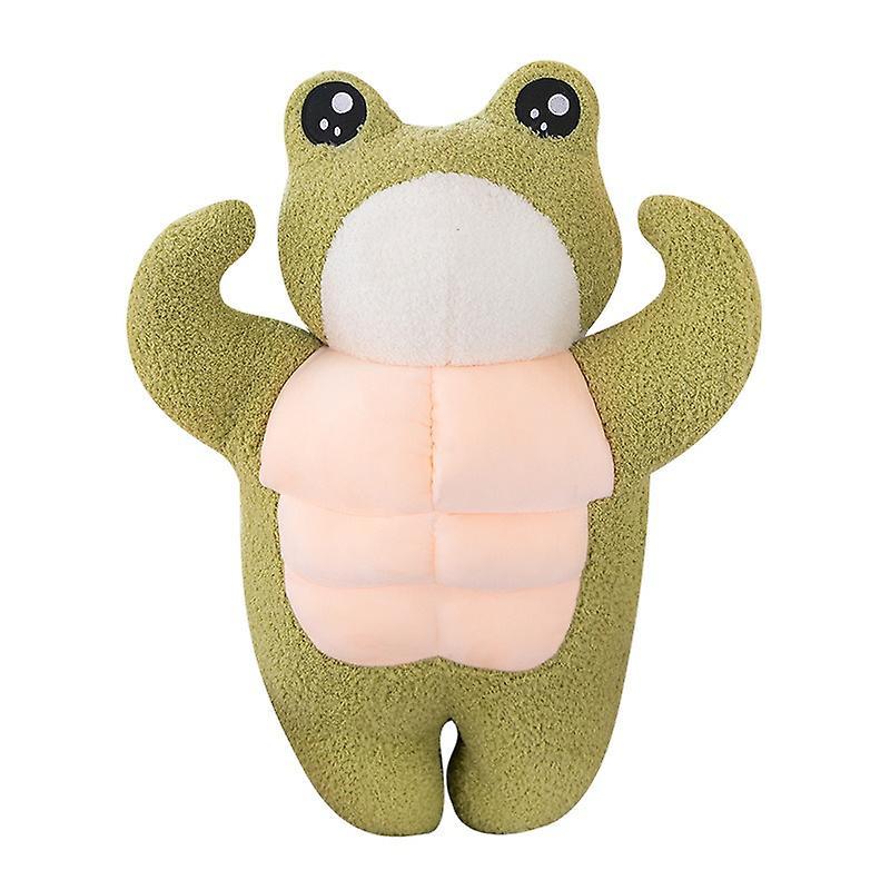 Wfuo Cute Abdominal Muscle Frog Plush Toy Funny Toad Doll Bigeyed Creative Rag Doll standing