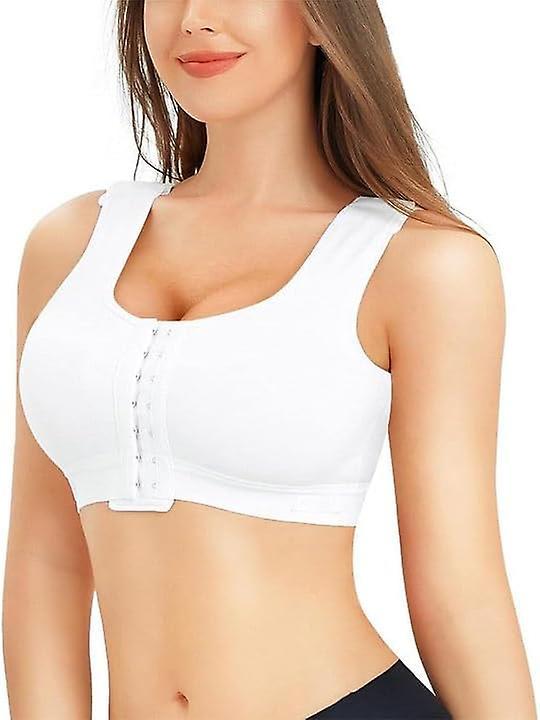 Fankie666 Women's Post-surgery Compression Bras Set, Wirefree & Adjustable Straps L