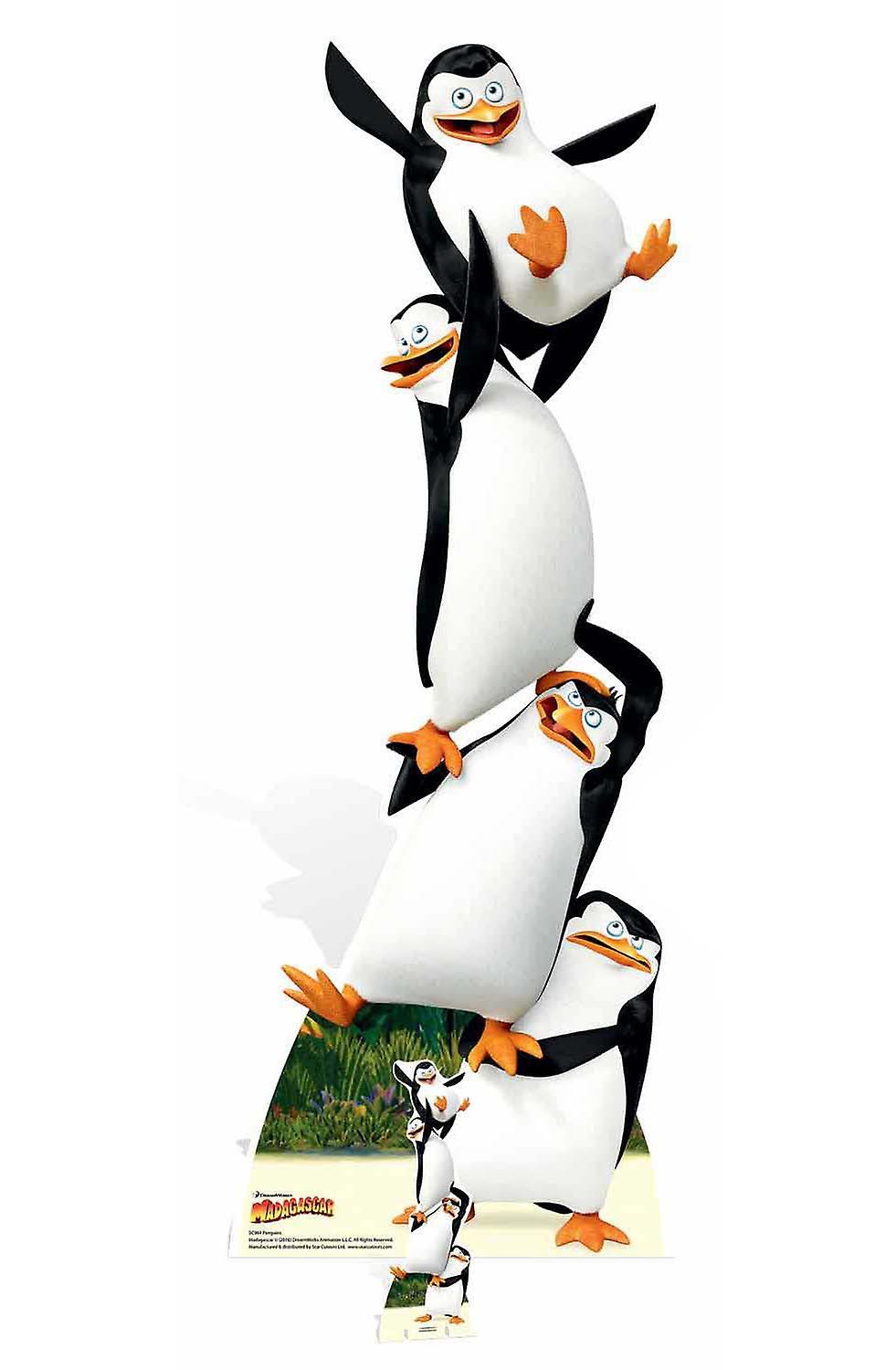 Party Cutouts Madagascar Penguins Topsy Turvy Cardboard Cutout / Standee / Stand Up