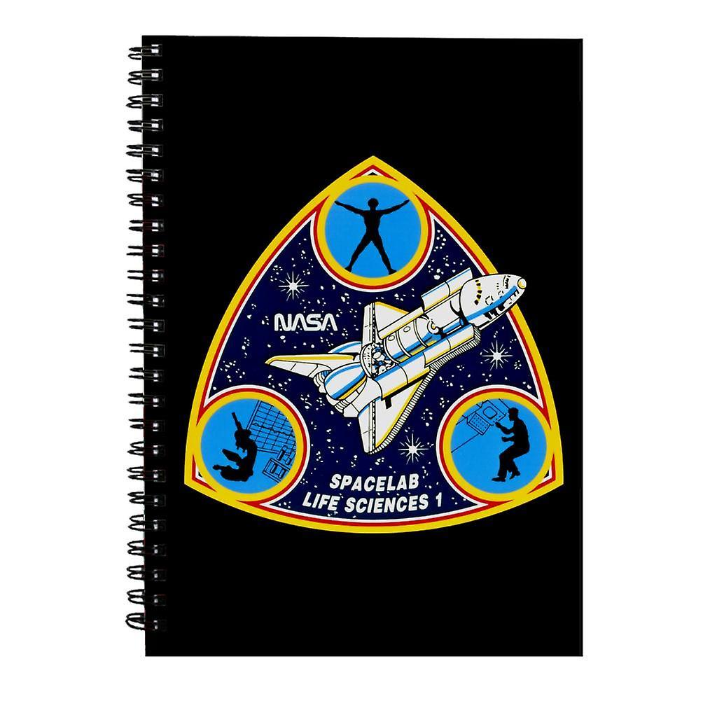 NASA Spacelab Life Sciences 1 Mission Badge Spiral Notebook Black 15 x 21 cm