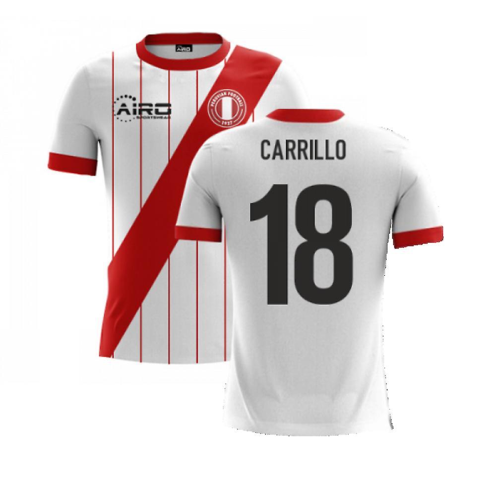 Airo Sportswear 2022-2023 Peru Airo Concept Home Shirt (Carrillo 18) White Medium 38-40 inch Chest (96-104cm)