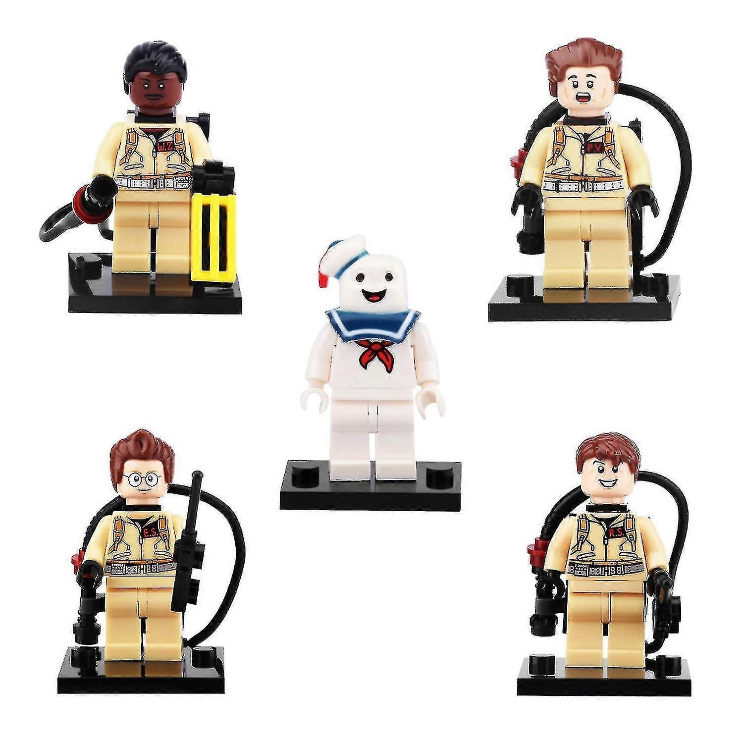 5pcs/set Ghostbusters Doll Gift Home Diy Building Block Toy Action XiXi