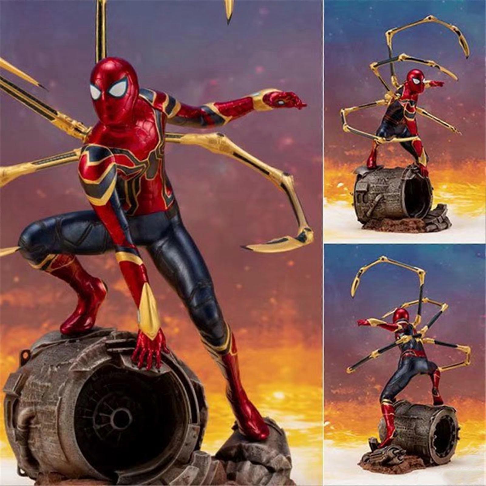 Remorui Spiderman Model The Avenger Figure Design Cartoon PVC Anime Action Display Mold for Kids