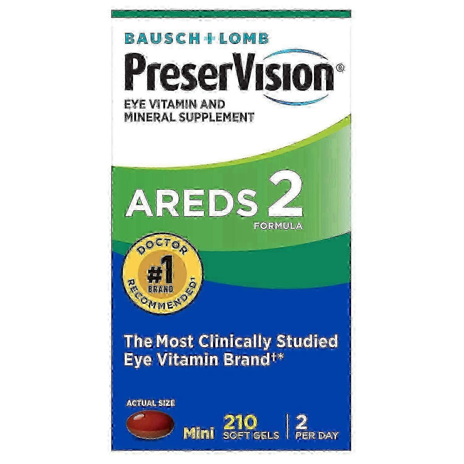 Bausch & Lomb Bausch + Lomb Preservision Areds 2 Formula Supplement, 210 Ea