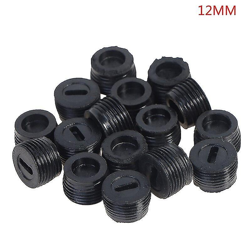 Vention 8/10/16pcs Black Plastic Screw Carbon Brush Holder Caps Case Dia 12mm/13mm/14mm/15mm/16mm M12-16PCS