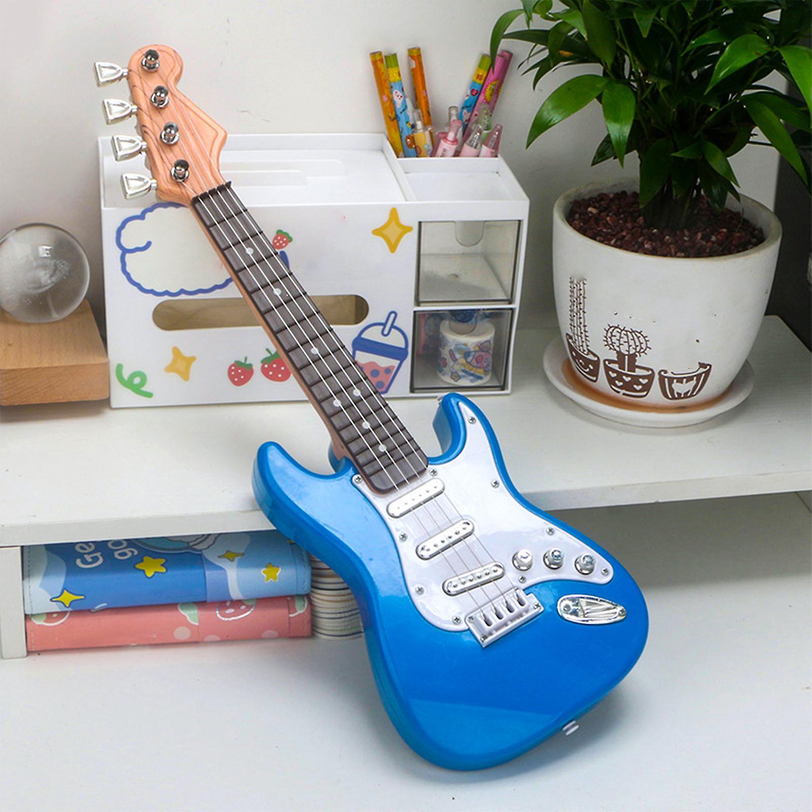 Kakanwo Toys Children'S Large Playing Male And Female Simulation Ukulele Electronic Guitar Toys Music Beginner Musical Instruments Blue One Size