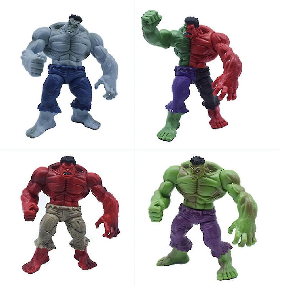 Lequeen 4pcs Superhero Hulk Figure Action Figures Action Doll Sets Kids Boys Gifts