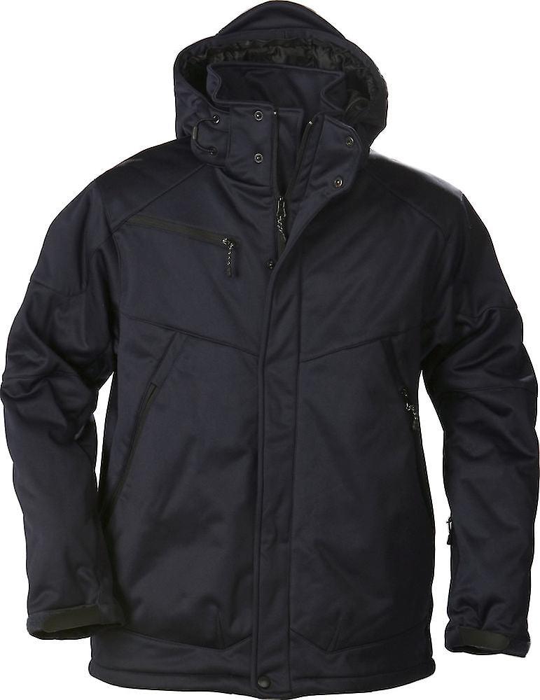 James Harvest Printer James Harvest Skeleton Mens Padded Softshell Jacket | Hood | Waterproof Navy 3XL